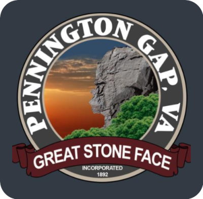 Pennington Gap VA logo of the Great Stone Face